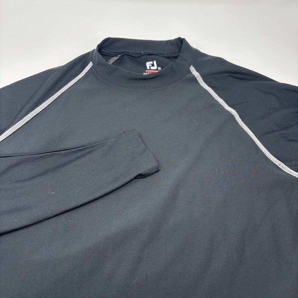 Footjoy Mens XL Solid Black‎ Thermal Base Layer Long Sleeve Shirt